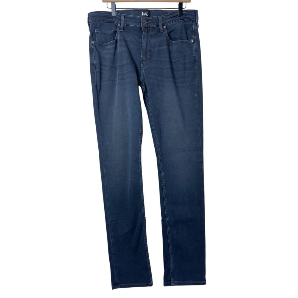 Paige Federal Jeans Mens 34 Blue Slim Fit Stretch Denim Pants Trip W6504 Casual